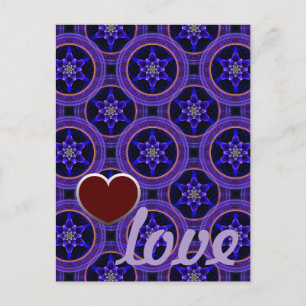 Floral Modern Boho Elegant Abstract Pattern #505 Postcard