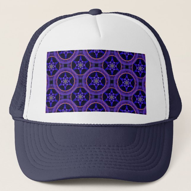 Floral Modern Boho Elegant Abstract Pattern #505 Trucker Hat (Front)