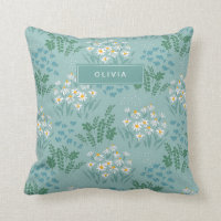 Floral modern daisy blue girly elegant stylish