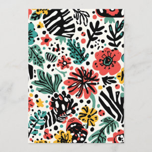 Floral modern design menu card