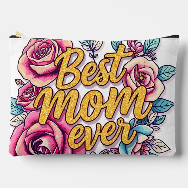 Floral Modern Luxury Gift Collection Accessory Pouch (Front)