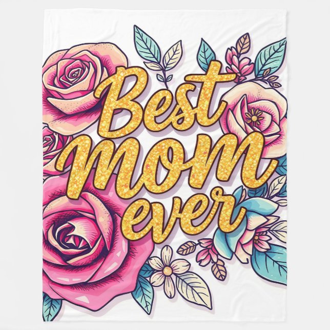 Floral Modern Luxury Gift Collection Fleece Blanket (Front)