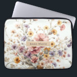 Floral modern pink girly elegant stylish laptop sleeve<br><div class="desc">Floral modern pink girly elegant stylish</div>