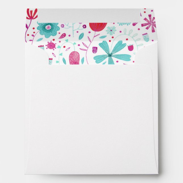 Floral Modern Watercolor Envelope (Back (Bottom))