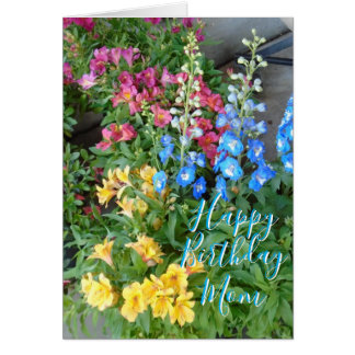 Floral "Mom Birthday" Customizable Card