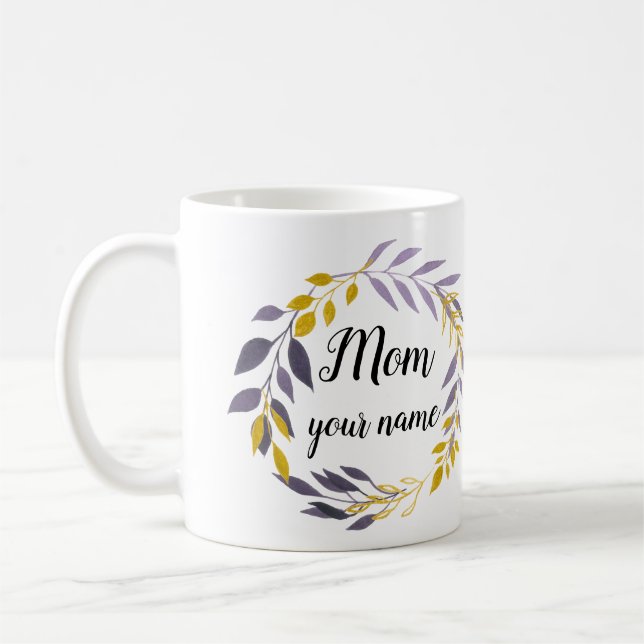 Floral Mom Gift Coffee Mug (Left)