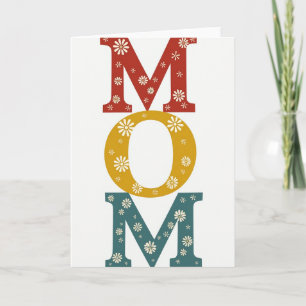 Floral Mom Letter Art Card