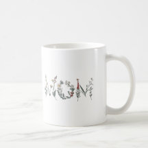 "Floral MOM Mug – Vintage Botanical Mother's Day 