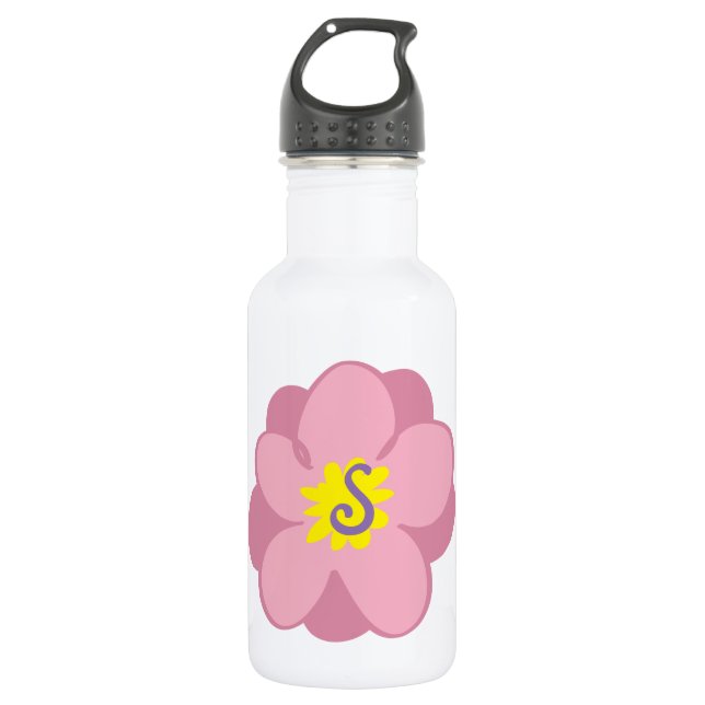 Floral monogram 532 ml water bottle (Front)