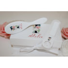 Floral Monogram and Name Brush and Comb