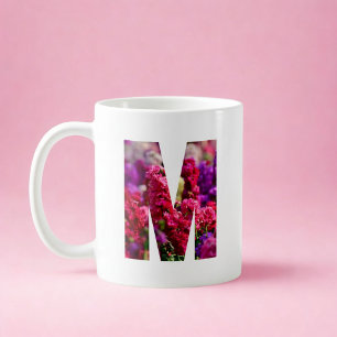 Floral monogram   Custom inspiring M-traits Coffee Mug