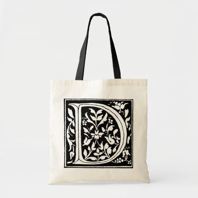 Floral Monogram 'D' - Bag (Front)