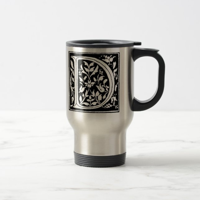 Floral Monogram 'D' - Mug (Right)