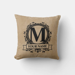Floral Monogram Design Cushion