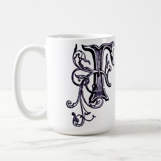 Floral Monogram 'F' - Mug