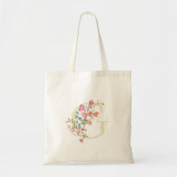 floral monogram G wedding spring Bridal Shower