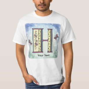 floral Monogram H t-shirt