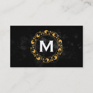 Floral Monogram II   Lux Business Card