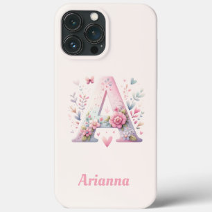 Floral Monogram iPhone 13 Pro Max Case 
