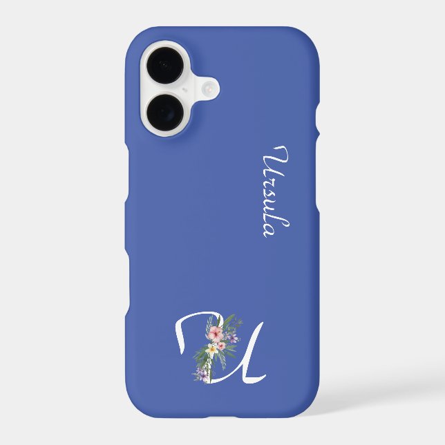 Floral Monogram Letter U Retirement Gift (Back)