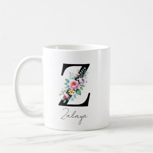 Floral Monogram – Letter Z Coffee Mug