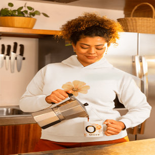 Floral Monogram Mug –Elegant Letter O -olive name