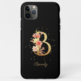 Floral Monogram Personalise Name Initial B Letter Case-Mate iPhone Case