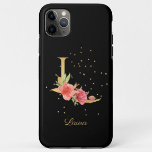 Floral Monogram Personalise Name Initial L Letter Case-Mate iPhone Case