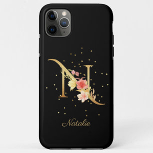 Floral Monogram Personalise Name Initial N Letter Case-Mate iPhone Case