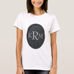 Floral Monogram Personalised Your Initials T-Shirt