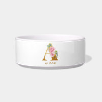 Floral Monogram Pet Name Custom