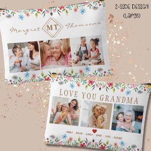 Floral Monogram Photo Accessory Pouch To Mum 