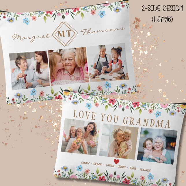Floral Monogram Photo Accessory Pouch To Mum  (Creator Uploaded)