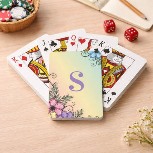 Floral Monogram Playing Cards