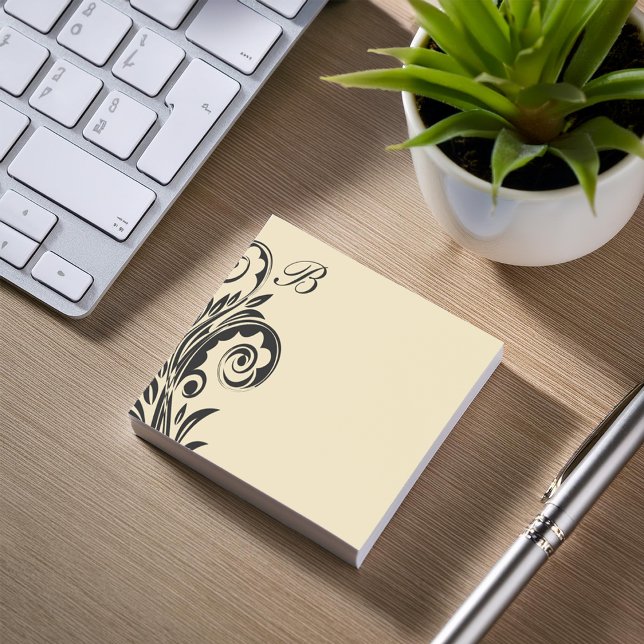 Floral Monogram Post Notes (Creator Uploaded)