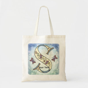 floral Monogram S  Tote Bag