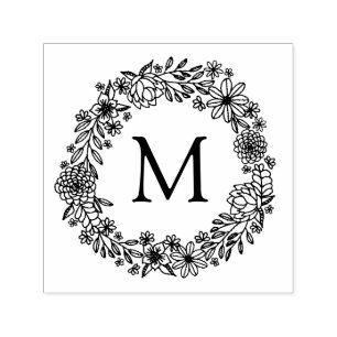 Floral Monogram Stamp