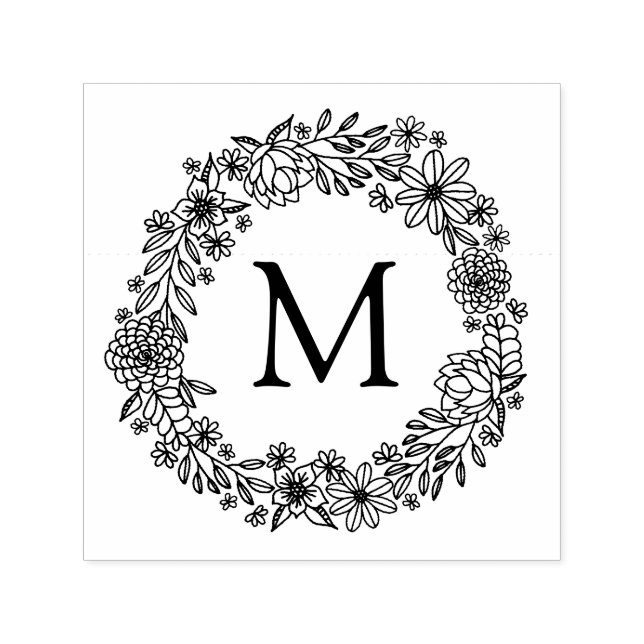 Floral Monogram Stamp (Design)