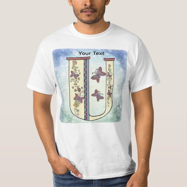 floral Monogram U t-shirt (Front)