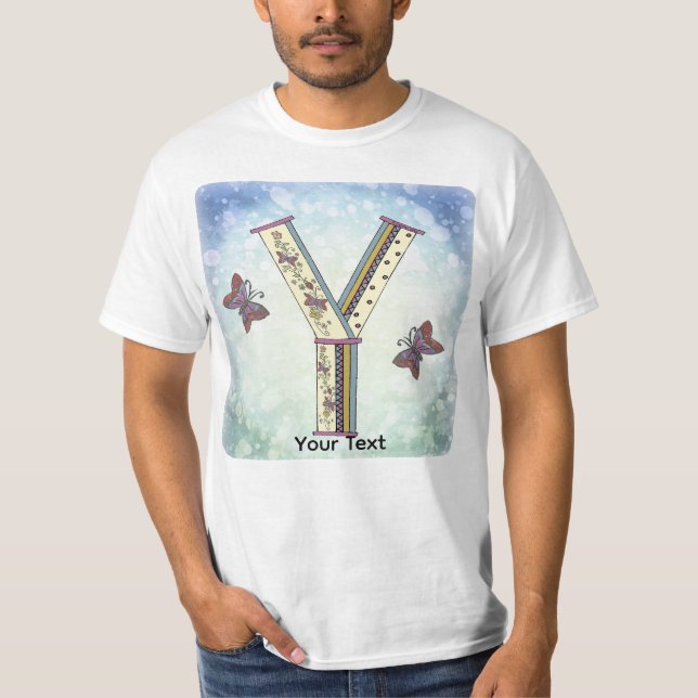 floral Monogram Y t-shirt (Front)