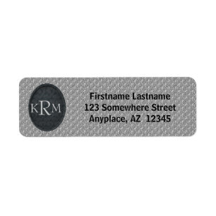Floral Monogram Your Initials Return Address