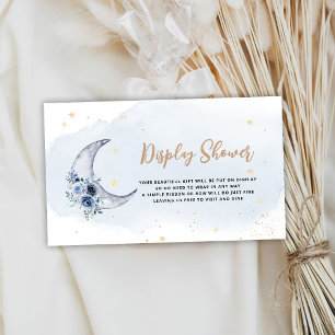 Floral Moon Blue Display Shower Enclosure Card