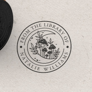 Floral Moon Mushroom from the Library of  Rubber Stamp