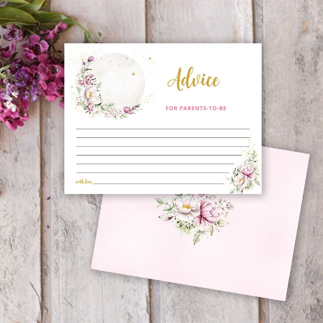 Floral Moon Pink Advice Card (Creator Uploaded)