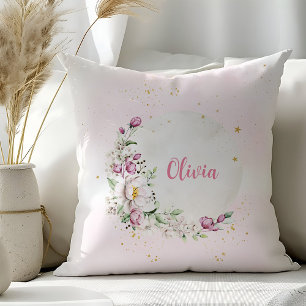 Floral Moon Pink Cushion