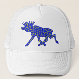 Floral Moose Trucker Hat
