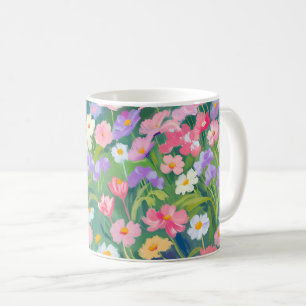 floral morning routine mug