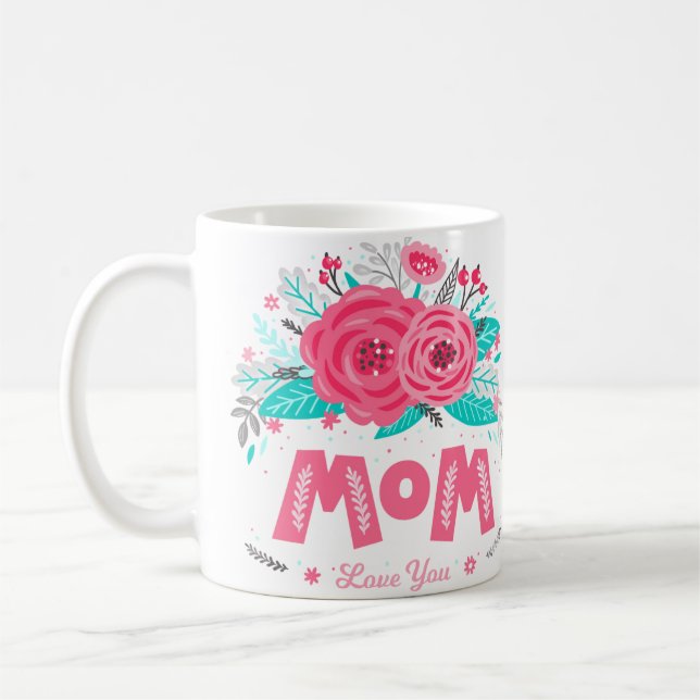 floral morning routine mug (Left)