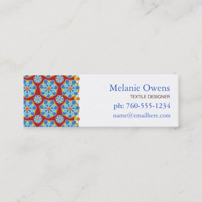 Floral Mosaic Business Cards (Front)