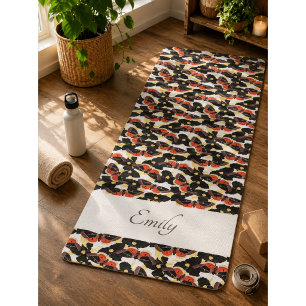 Floral Moth Butterfly Pattern Yoga Mat